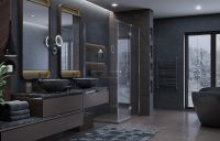 Душевой уголок Ambassador Diamond 120х80 профиль Хром стекло прозрачное арт-12011104R — фото 11, Прямоугольные душевые уголки