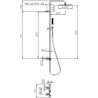 Товар: Душевая система Bossini Apice с термостатом Хром арт-L10507.030 - фото 3 Душевая система Bossini Apice с термостатом Хром арт-L10507.030 — фото 3, Душевые стойки