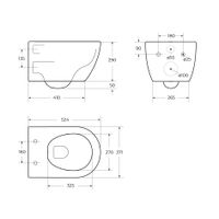 Товар: Чаша подвесного унитаза безободкового CEZARES COMFORT арт-CZR-191-TH - фото 3 Чаша подвесного унитаза безободкового CEZARES COMFORT арт-CZR-191-TH — фото 3, Подвесные унитазы