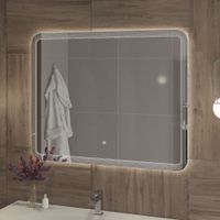 Зеркало Cezares арт-CZR-SPC-DUET-900-800-LED-TCH — фото 2, Зеркала в ванную комнату