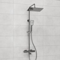 Душевой комплект с термостатическим смесителем арт-A199.069.126.087.CH Thermo — фото 1, Душевые стойки