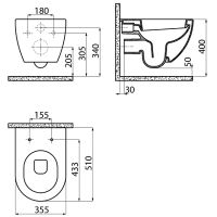 Унитаз Creavit Free подвесной Капучино глянец без сиденья арт-FE320-11CP00E-0000 — фото 2, Подвесные унитазы