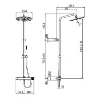 Душевая система Gattoni MD Хром арт-MD700/22C0 — фото 2, Душевые стойки