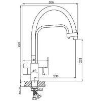 Смеситель для кухни Haiba Хром Серый арт-HB76615 — фото 2, Смесители для кухни