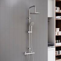 Душевая система Dorff Futura с термостатом Хром арт-D0710500 — фото 2, Душевые стойки