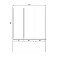 Шторка на ванну Bas Бриз/Верона/Ибица 150 профиль Белый стекло прозрачное арт-ШТ00066 — фото 2, Шторки для ванной раздвижные