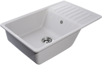 GRANFEST Мойка QUARZ 72 1-чаша+крыло 760*480мм серый арт.GF-ZW- арт-72 серый — фото 2, Кухонные мойки