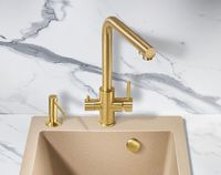 Смеситель для кухни Milacio Ultra Золото брашированное арт-MCU.553.GD — фото 8, Смесители для кухни