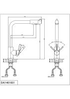 Товар: Смеситель для кухни D&K Rhein Schiller Хром арт-DA1461601 - фото 2 Смеситель для кухни D&K Rhein Schiller Хром арт-DA1461601 — фото 2, Смесители для кухни
