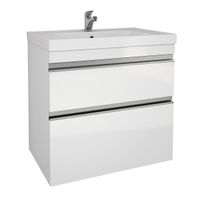 Тумба GRACE PLUS, 60 см, подвесная/напольная, 2 ящика, с опорами, белый глянец арт-99.0904 — фото 6, Тумбы под раковину