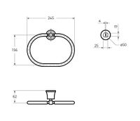 Полотенцедержатель CEZARES арт-CZR-F-8985-BORO1 — фото 2, Полотенцедержатели