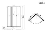 Душевая кабина Niagara Classic NG-3301-14 (90х90х215) средний поддон(26см),стекло матовое,4 места арт-3.3011424E7 — фото 4, Душевые кабины