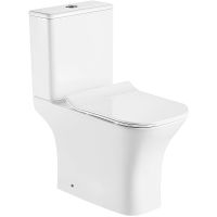 Унитаз компакт Azario Fretta Square с бачком и сиденьем Микролифт арт-AZ-5121 — фото 1, Напольные унитазы