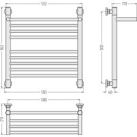 Товар: Водяной полотенцесушитель Сунержа Богема+ 500х500 с полкой Хром арт-00-0223-5050 - фото 2 Водяной полотенцесушитель Сунержа Богема+ 500х500 с полкой Хром арт-00-0223-5050 — фото 2, Водяные полотенцесушители