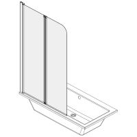 Шторка на ванну Azario Boston профиль Хром стекло прозрачное арт-AZ-141 80 (41,5+38,5)*140 — фото 2, Шторки для ванной распашные