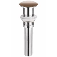 Донный клапан для раковины Ceramicanova click-clack Капучино матовый арт-CN2000MC — фото 1, Донные клапаны