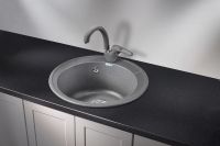Granula-, кухонная мойка, СтандАРТ кварц арт-4802, ГРАФИТ — фото 2, Кухонные мойки