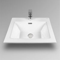 Товар: Раковина Bond 50 Белая глянцевая арт-S06-500 - фото 2 Раковина Bond 50 Белая глянцевая арт-S06-500 — фото 2, Раковины встраиваемые сверху