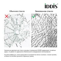 Душевая перегородка Iddis Slide 120 профиль Графит стекло прозрачное арт-SLI8GS2i23 — фото 4, Душевые перегородки
