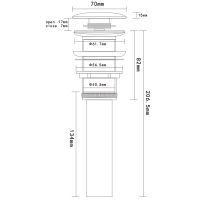 Товар: Донный клапан AQUAme click-clack Белый арт-AQM7002-1W - фото 2 Донный клапан AQUAme click-clack Белый арт-AQM7002-1W — фото 2, Донные клапаны