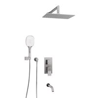 Встраиваемый комплект для ванны с верхней душевой насадкой, лейкой и изливом арт-A171619 — фото 3, Встраиваемые душевые комплекты