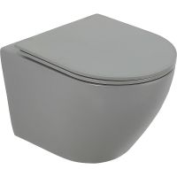 Унитаз BelBagno Colorato подвесной Серый без сиденья арт-BB062CHR-GR — фото 1, Подвесные унитазы
