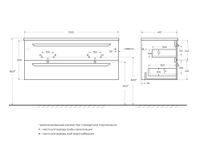 База под раковину подвесная CEZARES арт-ECO-CER-N-1200-2C-SO-2-BL — фото 2, Тумбы под раковину