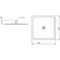 Товар: Верхний душ Remer Хром арт-357UFD20X - фото 2 Верхний душ Remer Хром арт-357UFD20X — фото 2, Верхние души