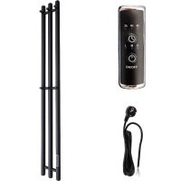 Электрический полотенцесушитель Маргроид Inaro 1200x120 правый Черный матовый арт-Inaro-12012-1049-9005R — фото 1, Электрические полотенцесушители