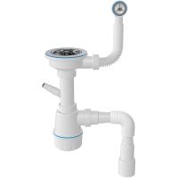 Сифон для кухонной мойки Nova Белый арт-1046 — фото 1, Сифоны для кухонной мойки