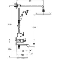 Душевая система Swedbe Terracotta Art Терракота арт-2571 — фото 3, Душевые стойки