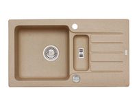 Мойка для кухни ALVEUS NIAGARA 70 GRANITAL ARCTIC-G11 780x435x160;1+1/2 с сифоном 1105297, арт-1100890.0 — фото 1, Кухонные мойки