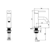 Смеситель для раковины Bronze de Luxe Scandi Бронза арт-1451BR — фото 8, Смесители для раковины