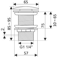 Донный клапан Creavit click-clack Берри матовый арт-SF030.BRY — фото 2, Донные клапаны