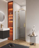 Душевая дверь в нишу CEZARES арт-SLIDER-B-1-80/90-C-BORO — фото 1, Распашные душевые двери