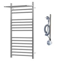 Полотенцесушитель электрический Point Аврора П14 500x1000 с полкой левый/правый, хром арт-PN10150SPE — фото 4, Электрические полотенцесушители