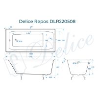 Товар: Чугунная ванна Delice Repos 170x70 без отверстий под ручки и антискользящего покрытия арт-DLR220508 - фото 4 Чугунная ванна Delice Repos 170x70 без отверстий под ручки и антискользящего покрытия арт-DLR220508 — фото 4, Чугунные ванны