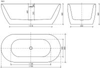 Акриловая ванна Sancos Fusion 170x80 без гидромассажа арт-FB03 — фото 4, Акриловые ванны