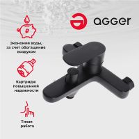 Смеситель для ванны Agger Gorgeous Черный арт-A0210044 — фото 3, Смеситель для ванны