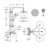 Душевая система Laguraty Черный арт-7005 — фото 8, Душевые стойки