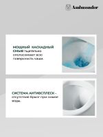 Унитаз Ambassador Forsa подвесной с сиденьем Микролифт арт-243K19003S — фото 8, Подвесные унитазы