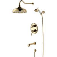 Душевая система Lemark Brava Золото арт-LM4722G — фото 1, Встраиваемые душевые комплекты