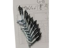 Монтажный набор для врезных моек 8 клипс для столешниц 30-40 мм арт-1090532.0 — фото 1, Комплектующие для кухонных моек