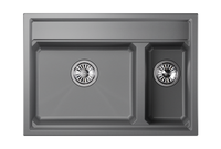 Granula-KS-, кухонная мойка, кварц арт-7302, АЛЮМИНИУМ — фото 3, Кухонные мойки