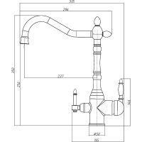 Смеситель для кухни Veragio Venezia Нержавеющая сталь арт-30637 — фото 3, Смесители для кухни