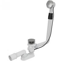 Слив-перелив Alcaplast полуавтомат Белый Хром арт-A550KM — фото 1, Сливы-переливы