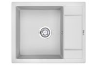 Granula- (БЕЛЫЙ), кухонная мойка, кварц арт-6002, АРКТИК — фото 1, Кухонные мойки