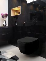 Унитаз Azario Boca подвесной Черный матовый с сиденьем Микролифт арт-AZ-2002-MB — фото 3, Подвесные унитазы