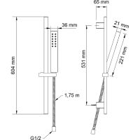 Душевой гарнитур Swedbe Calypso Хром арт-5086 — фото 5, Душевые гарнитуры на штанге