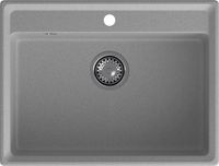 GRANFEST Мойка LEVEL 660 1-чаша 660*500мм серый арт.GF- арт-LV-660 серый — фото 2, Кухонные мойки